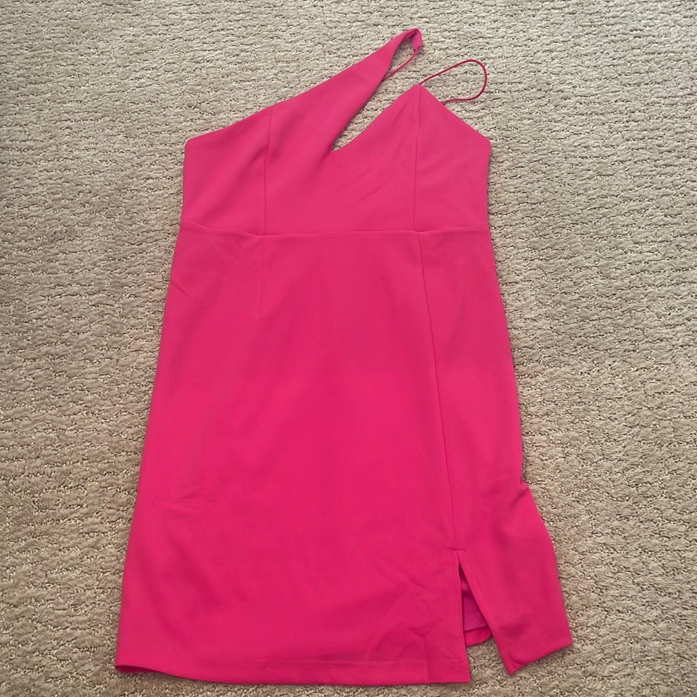 Pink, one shoulder, lulus dress